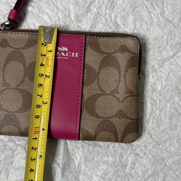 Wallet Coach Wallet Brown & Pink Monogram Canvas Leather - Picture 5 of 12